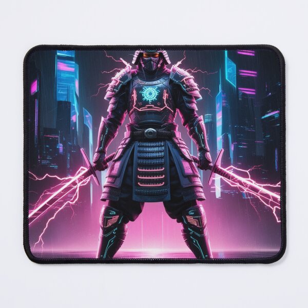 Item preview, Cyberpunk Neon Samurai Warrior – Futuristic Bushido designed and sold by PMTaurus.