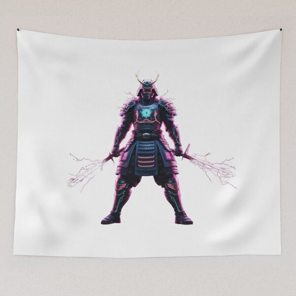 Item preview, Cyberpunk Neon Samurai Warrior – Futuristic Bushido designed and sold by PMTaurus.