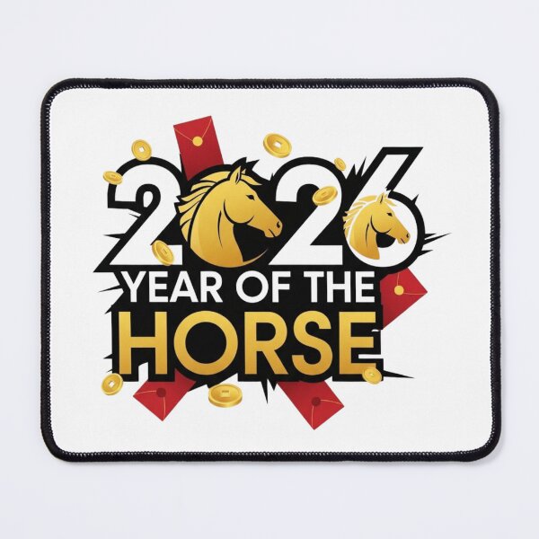 Item preview, Double Gold Horse 2026 Logo – Year of the Horse Chinese New Year Lucky Coin Design designed and sold by JaaCreativeShop.