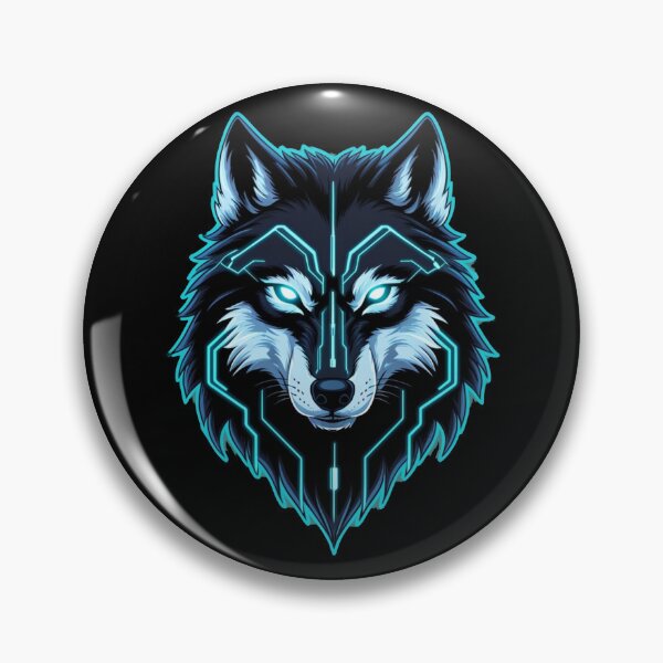 Item preview, Cybernetic Neon Wolf – Futuristic Spirit designed and sold by PMTaurus.