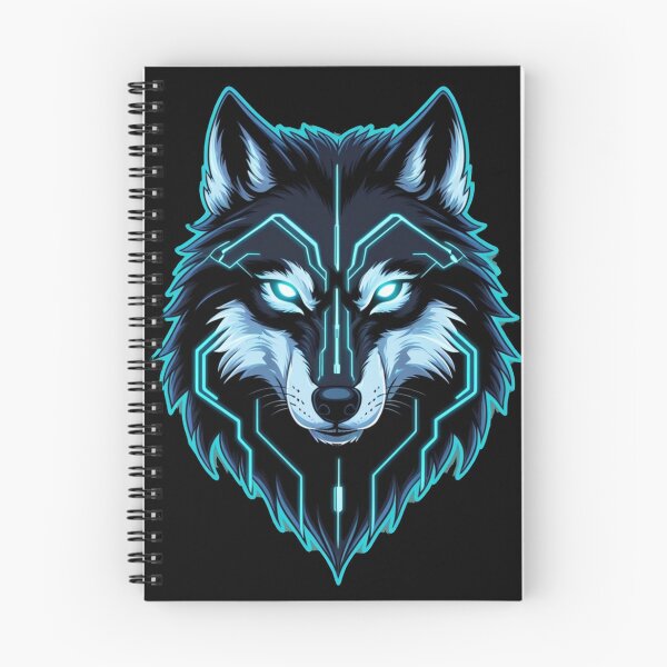 Item preview, Cybernetic Neon Wolf – Futuristic Spirit designed and sold by PMTaurus.
