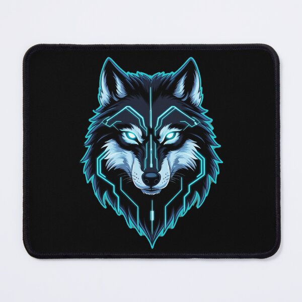Item preview, Cybernetic Neon Wolf – Futuristic Spirit designed and sold by PMTaurus.