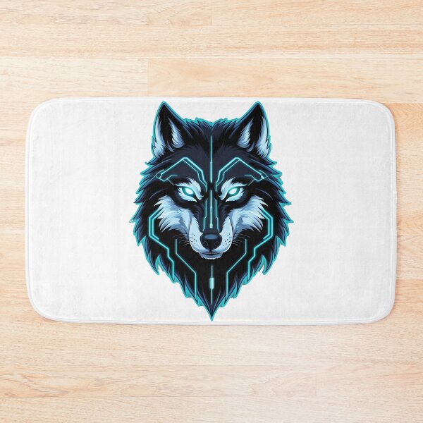 Item preview, Cybernetic Neon Wolf – Futuristic Spirit designed and sold by PMTaurus.