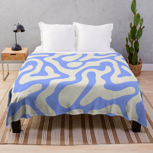 Item preview, Minimalist Fluid Blue Organic Shapes Abstract Pattern designed and sold by Prismatect.