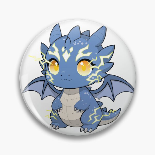 Item preview, Cute Chibi Lightning Dragon – Kawaii Electric Baby Dragon Sticker designed and sold by RyanBelandres.