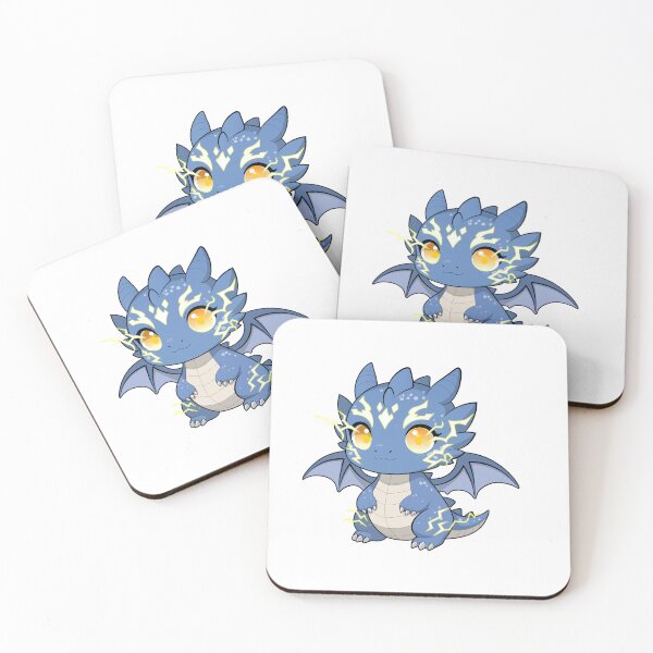 Item preview, Cute Chibi Lightning Dragon – Kawaii Electric Baby Dragon Sticker designed and sold by RyanBelandres.