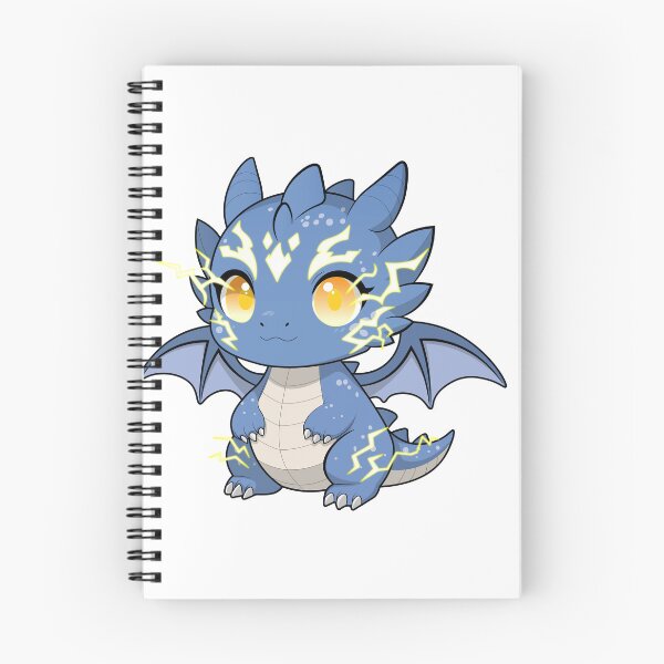 Item preview, Cute Chibi Lightning Dragon – Kawaii Electric Baby Dragon Sticker designed and sold by RyanBelandres.
