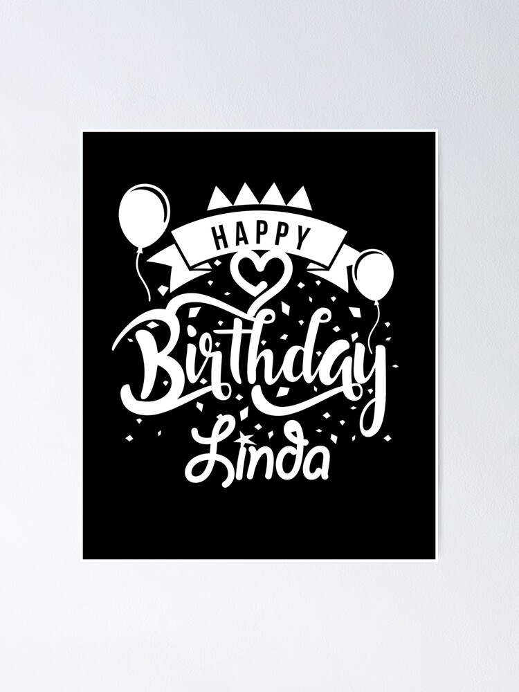 Poster Joyeux Anniversaire Linda Par Elhefe Redbubble