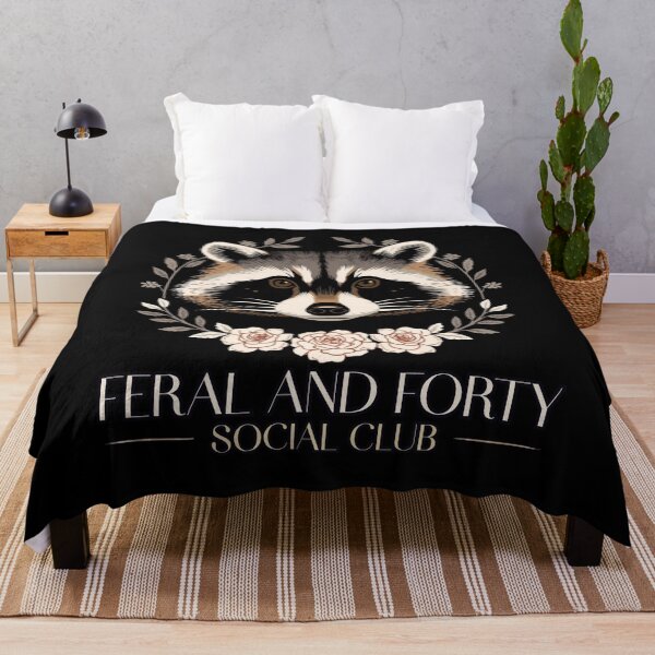 Item preview, Feral and Forty Social Club Floral Raccoon designed and sold by PROPera-design.