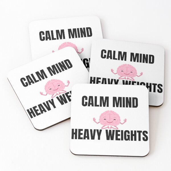 Item preview, Calm Mind Heavy Weights – Gym Motivation Dumbbell Shirt designed and sold by TheTrueMood.