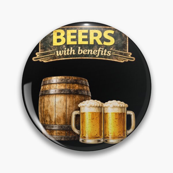 Item preview, With Benefits – Retro Logo With Pints designed and sold by SteadyRolling.