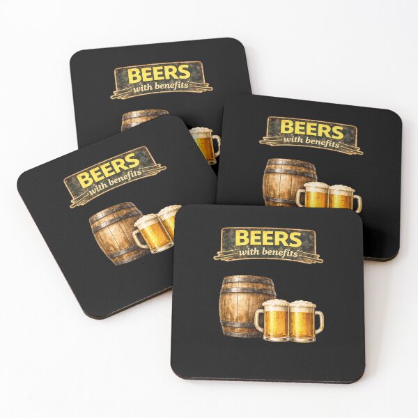 Item preview, With Benefits – Retro Logo With Pints designed and sold by SteadyRolling.