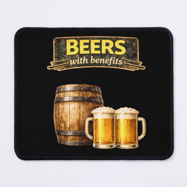 Item preview, With Benefits – Retro Logo With Pints designed and sold by SteadyRolling.