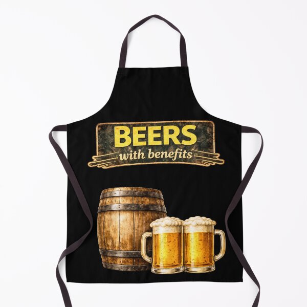 Item preview, With Benefits – Retro Logo With Pints designed and sold by SteadyRolling.