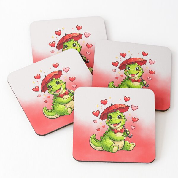 Item preview, Love’s raining down, and this Dino’s here for every drop | Valentine Dinosaur  designed and sold by skkyfaithArtz.