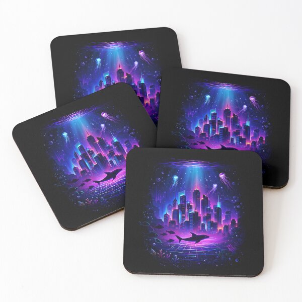 Item preview, Neon Abyss City – Futuristic Underwater Metropolis designed and sold by SidTastic .