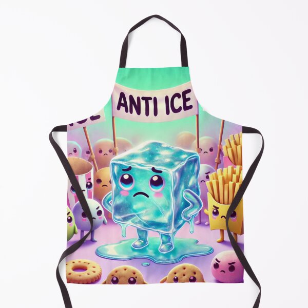 Item preview, Anti Ice Protest Cute Melting Cube designed and sold by ComedyInkFactor.