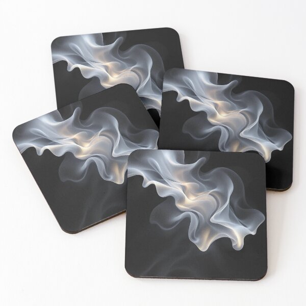 Item preview, Silver Smoke Flow Abstract Modern Metallic Art On designed and sold by DesigntshirtWB.