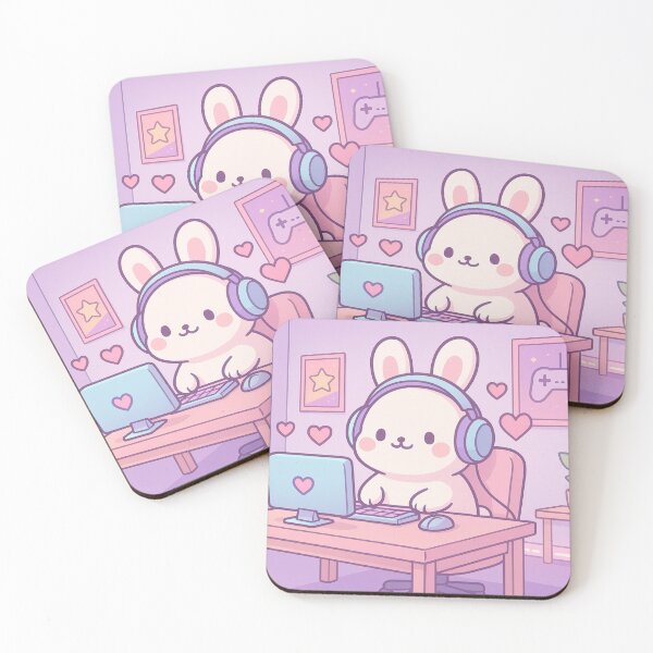 Item preview, Chibi Bunny Gamer Artwork designed and sold by Eleven Lilacs.