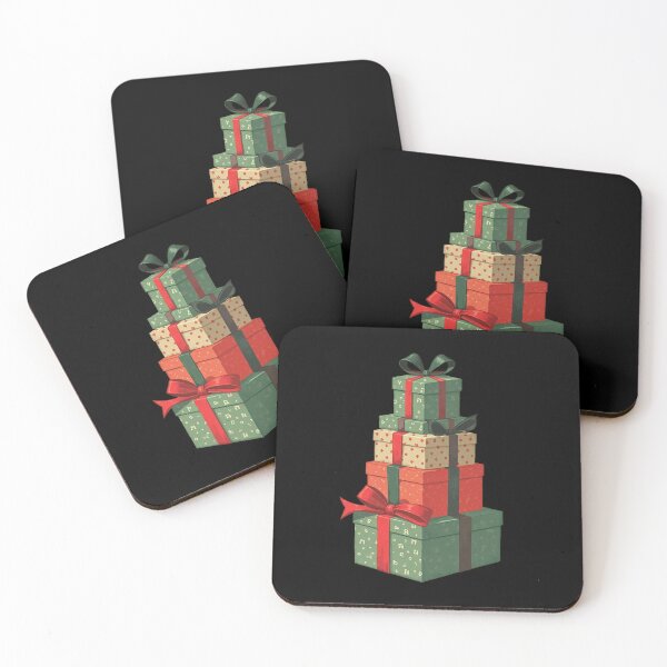 Item preview, Stacked Festive Christmas Gift Boxes Illustration designed and sold by PMTaurus.