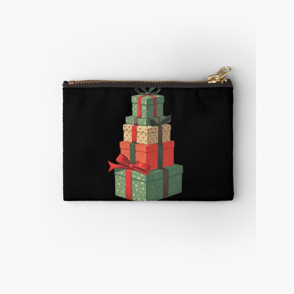 Item preview, Stacked Festive Christmas Gift Boxes Illustration designed and sold by PMTaurus.
