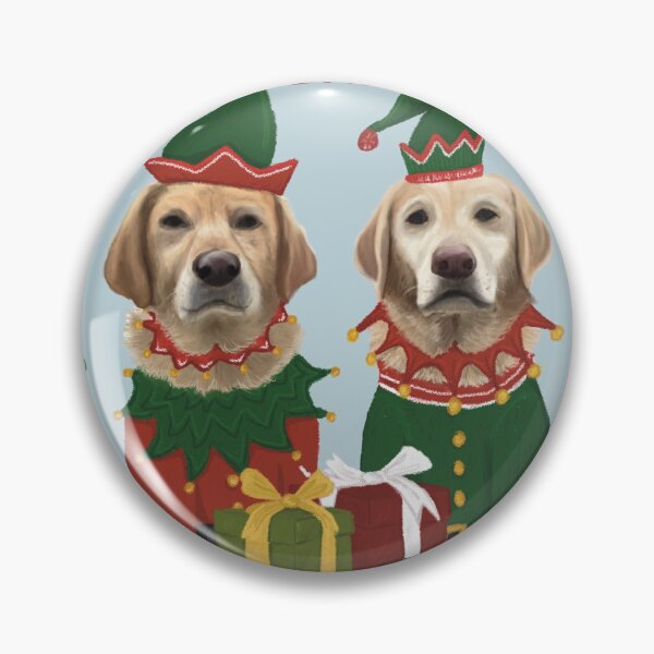 Item preview, Merry Christmas yellow Labrador elves designed and sold by SorceressApprentice.