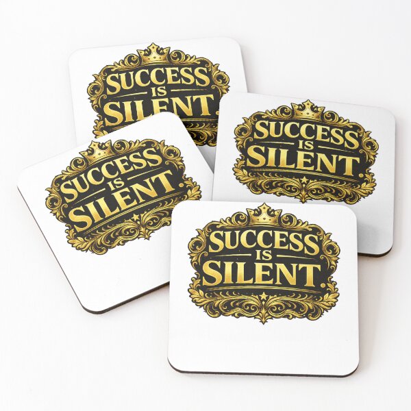 Item preview, Success Is Silent – Luxury Gold Motivational Typography designed and sold by Awezecotrend.