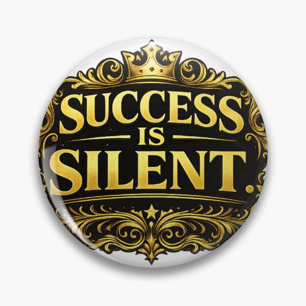 Item preview, Success Is Silent – Luxury Gold Motivational Typography designed and sold by Awezecotrend.