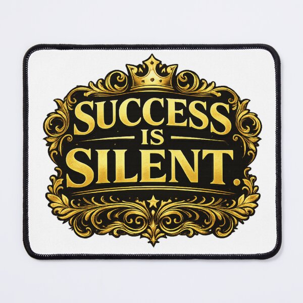 Item preview, Success Is Silent – Luxury Gold Motivational Typography designed and sold by Awezecotrend.
