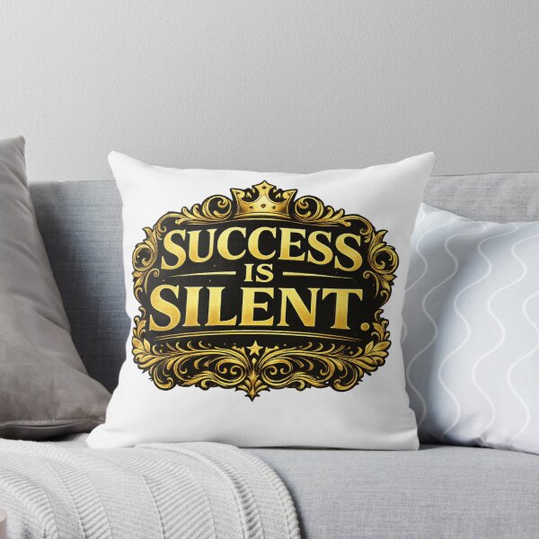 Item preview, Success Is Silent – Luxury Gold Motivational Typography designed and sold by Awezecotrend.