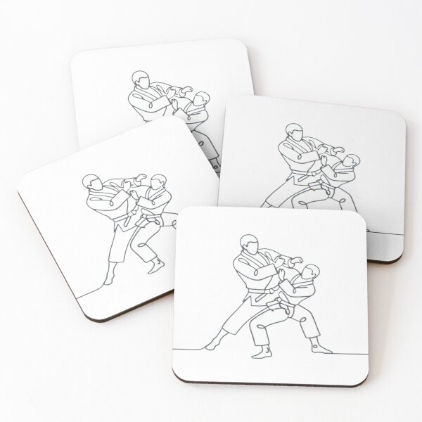 Item preview, Jiu-Jitsu Flow - Minimalist BJJ Art designed and sold by Martial-Art-23.