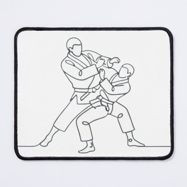 Item preview, Jiu-Jitsu Flow - Minimalist BJJ Art designed and sold by Martial-Art-23.