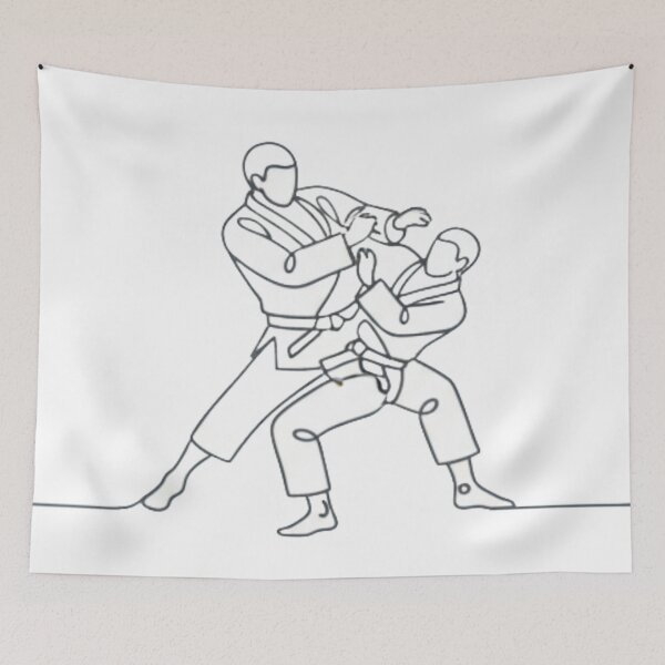 Item preview, Jiu-Jitsu Flow - Minimalist BJJ Art designed and sold by Martial-Art-23.