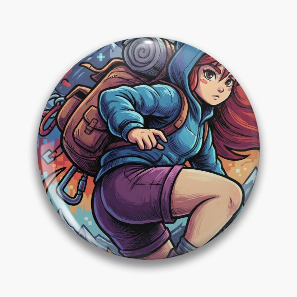 Item preview, Celeste Game T-Shirt | Mountain Climb Pixel Art Indie Gamer Tee | Madeline Golden Strawberry Design designed and sold by Senpaiwaves.