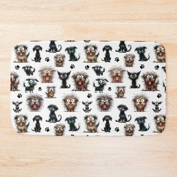 Item preview, Scruffy Cartoon Dogs Pattern – Funny Messy Puppy Illustration designed and sold by PAPIRO SIGLO XXI.
