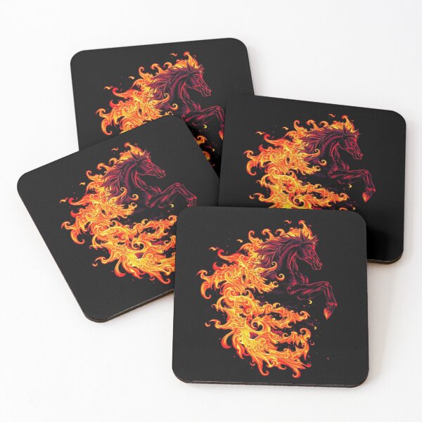 Item preview, Flaming Horse Spirit Illustration designed and sold by PMTaurus.