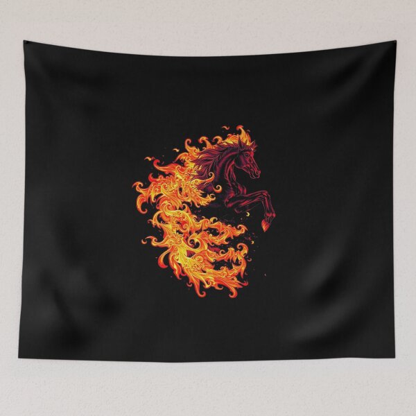 Item preview, Flaming Horse Spirit Illustration designed and sold by PMTaurus.