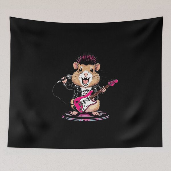 Item preview, Punk Rock Hamster with Guitar designed and sold by PMTaurus.