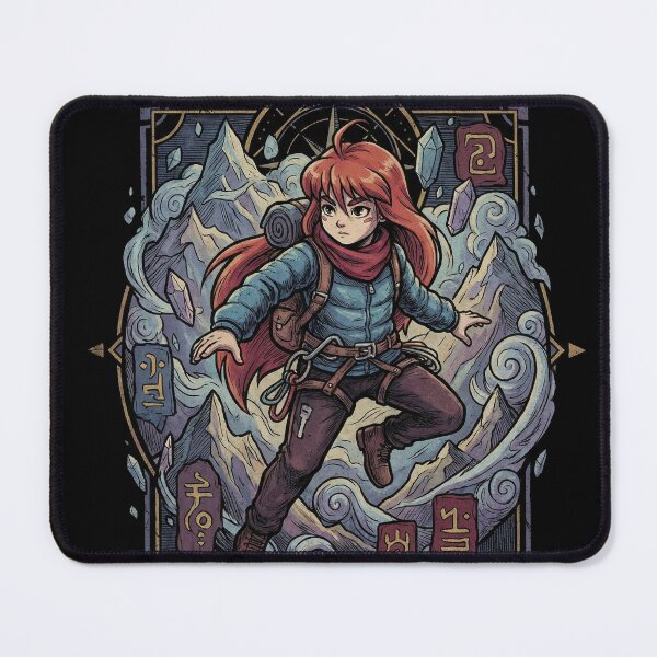 Item preview, Celeste Mountain Tee | Indie Platformer Game Lovers Gift | Pixel Art Gaming T-Shirt designed and sold by Senpaiwaves.