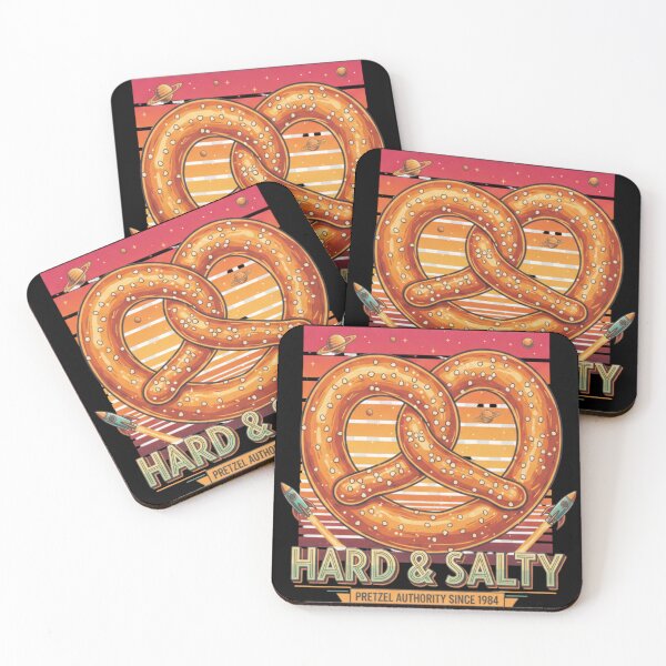 Item preview, Hard & Salty - Retro-Futurist Space Pretzel Design designed and sold by PixieArtStudio.
