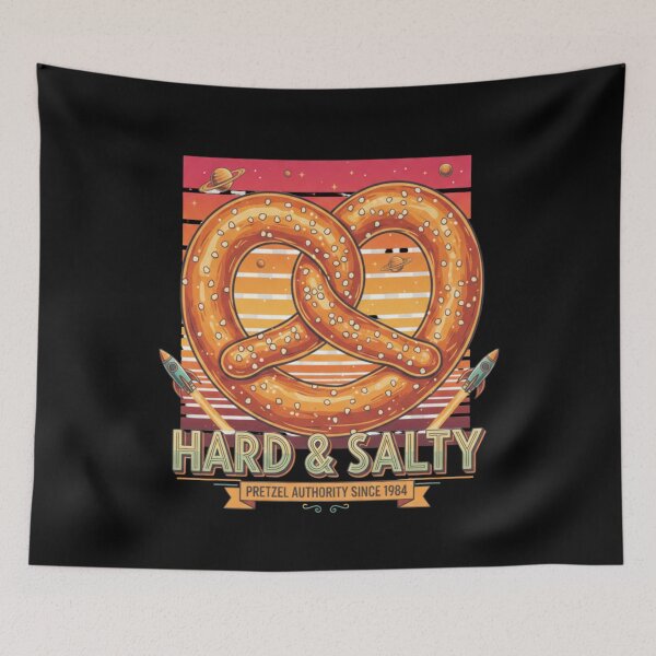 Item preview, Hard & Salty - Retro-Futurist Space Pretzel Design designed and sold by PixieArtStudio.
