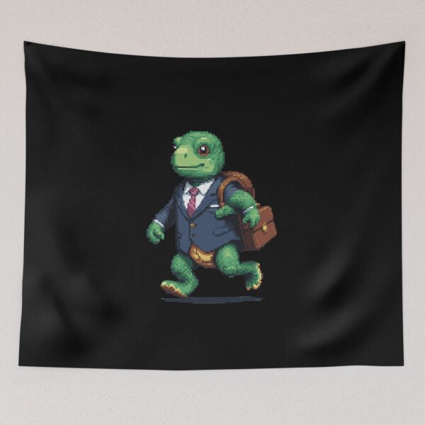 Item preview, Business Turtle Pixel Art Walking designed and sold by PMTaurus.