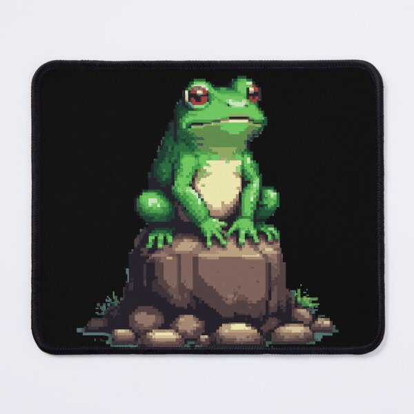 Item preview, Calm Green Frog Pixel Art Scene designed and sold by PMTaurus.