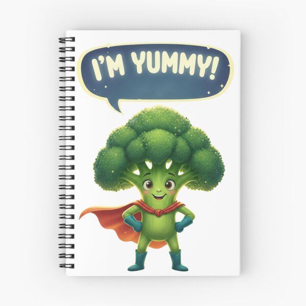 Item preview, Super Broccoli I'm Yummy - Cute Vegetable Superhero Illustration designed and sold by ToonyTeez.