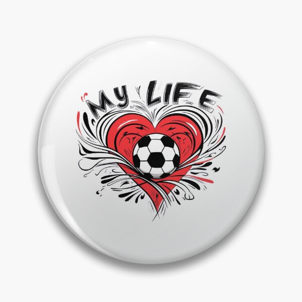 Item preview, My Life Soccer Heart Illustration designed and sold by PMTaurus.