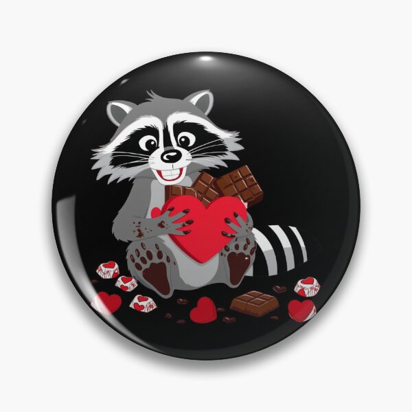Item preview, Sweet Raccoon with Chocolate Heart designed and sold by PMTaurus.