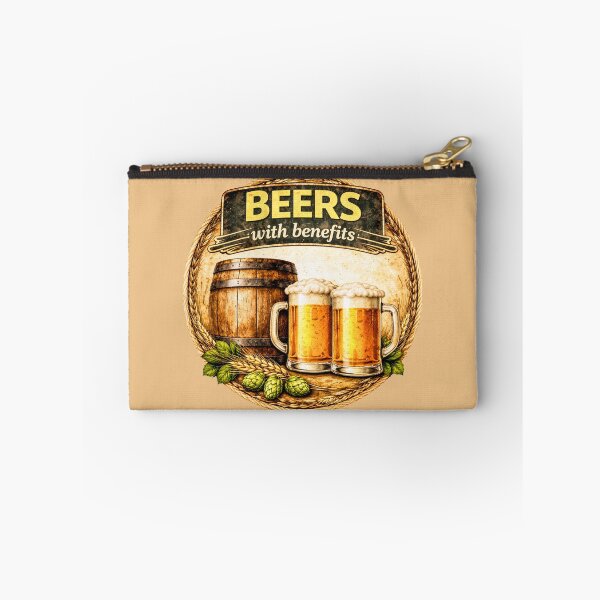 Item preview, Beers With Benefits Retro Beer Badge designed and sold by SteadyRolling.