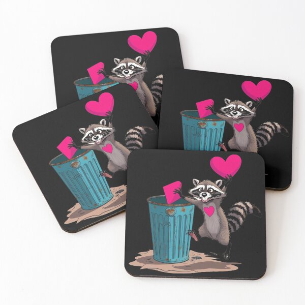 Item preview, Funny Anti Valentine Trash Panda Raccoon designed and sold by PMTaurus.