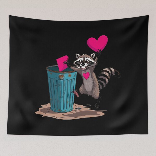 Item preview, Funny Anti Valentine Trash Panda Raccoon designed and sold by PMTaurus.
