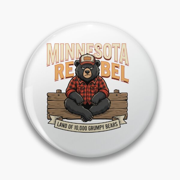 Item preview, Minnesota Rebel Bear - Land of 10,000 Grumpy Bears designed and sold by The Grumpy Pet Club.